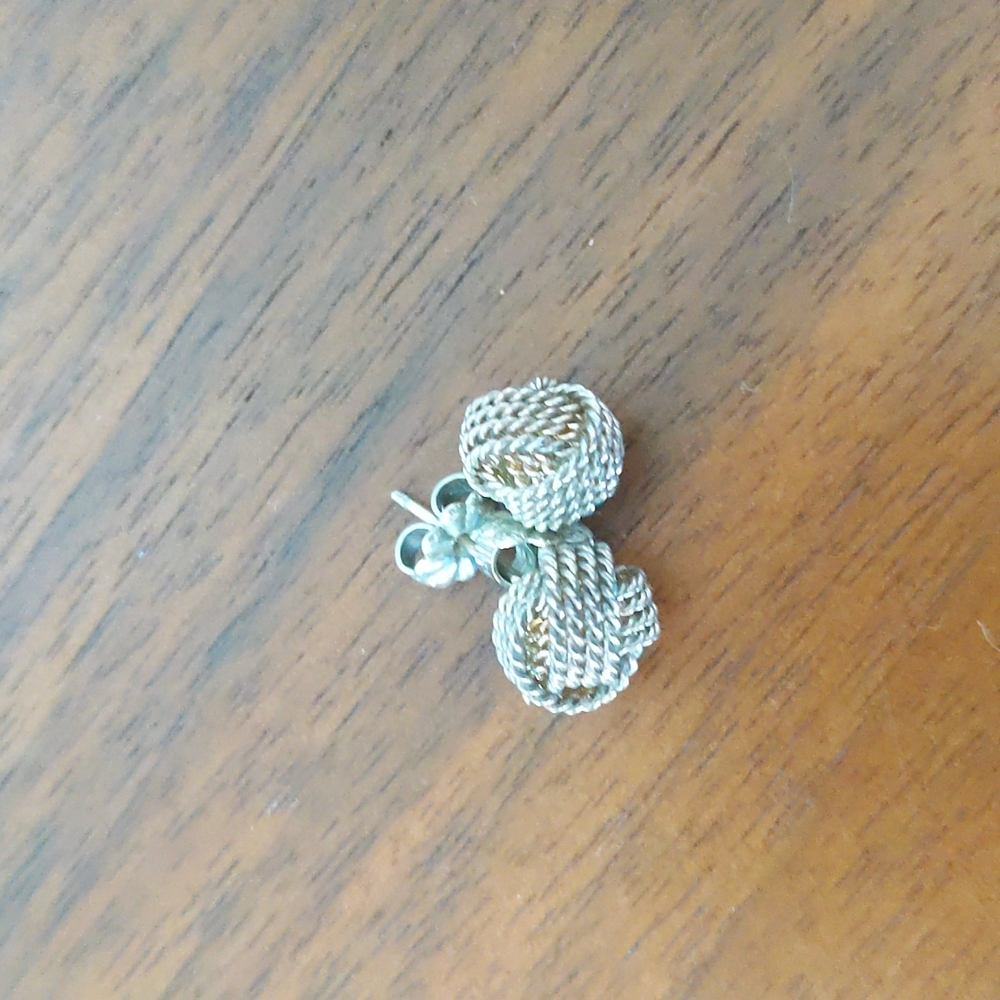Genuine Tiffany's silver knot studs